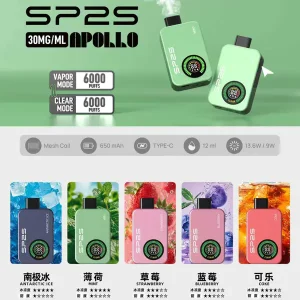 SP2S Air 12000口 一次性拋棄式電子煙（帶顯示器） SP2S12000口拋棄式 大容量拋棄式電子煙#台灣現貨#